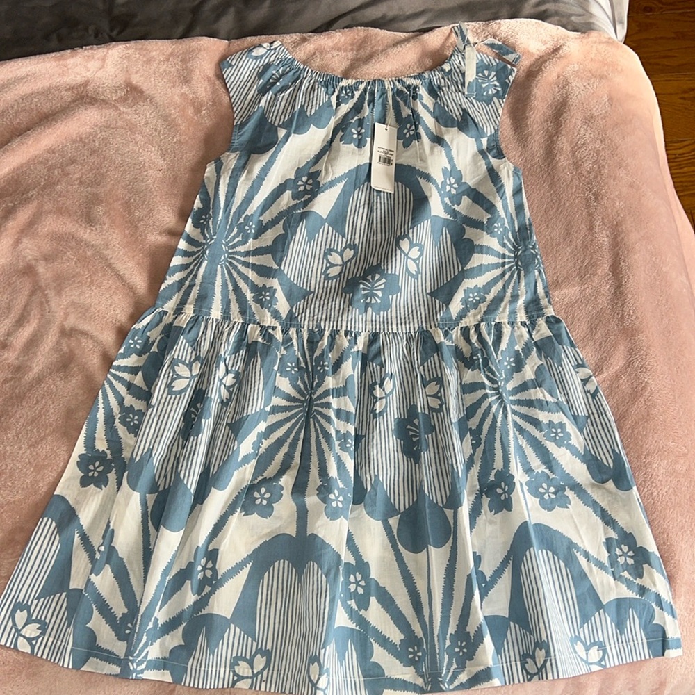 NWT Caramel Girls Blue Flower Dress. Size 10